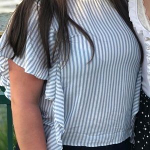 Stripe Ruffle Top